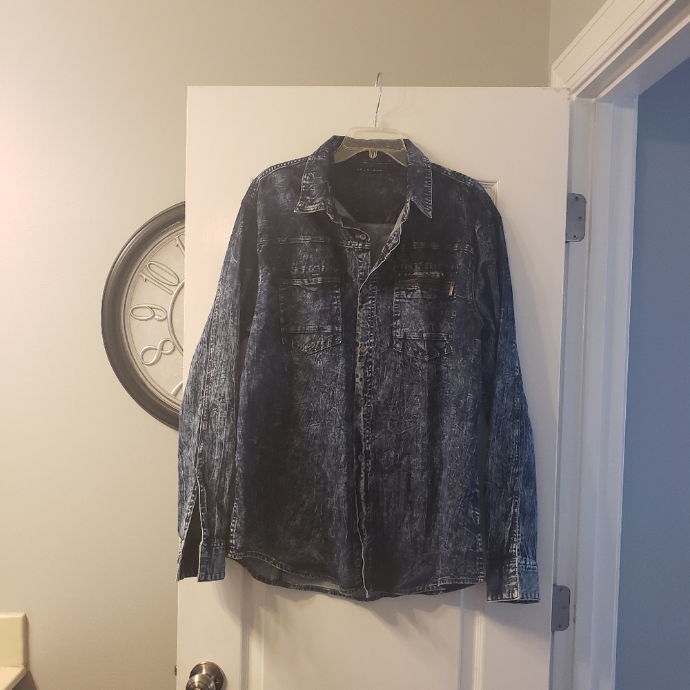 Sean John denim button down shirt XL
